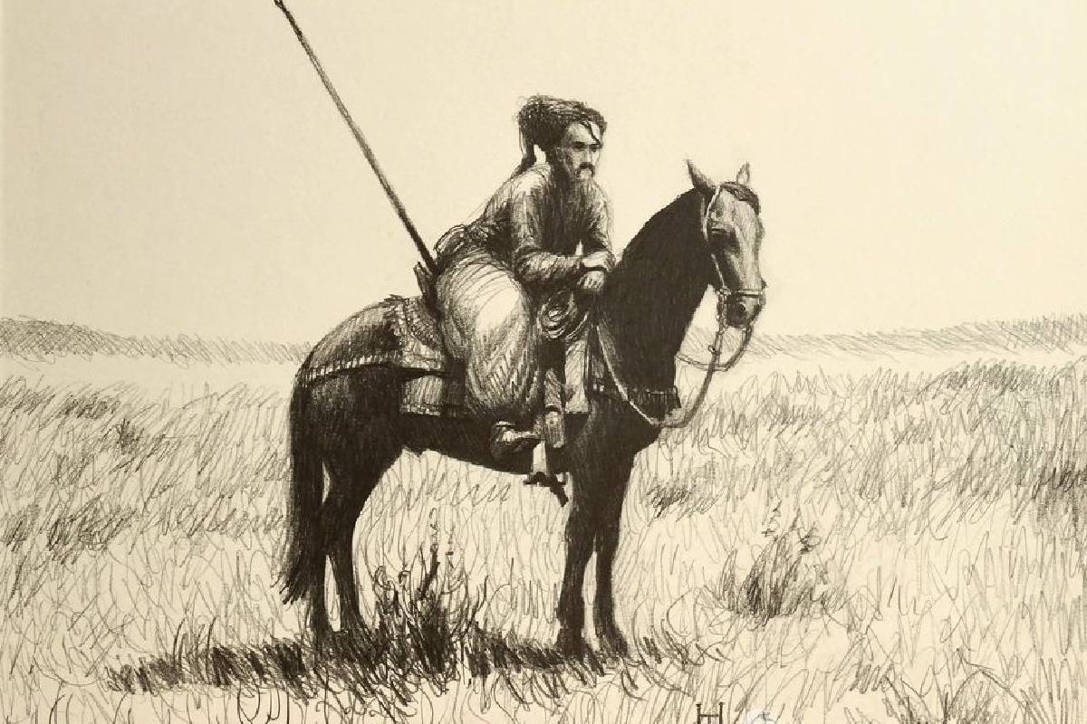 Український козак, малюнок Мирослав Трохановскій