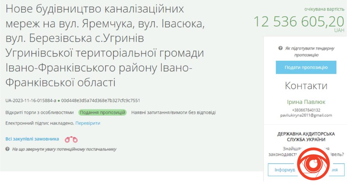 Каналізацію за понад 12 млн. гривень прокладуть в Угринові