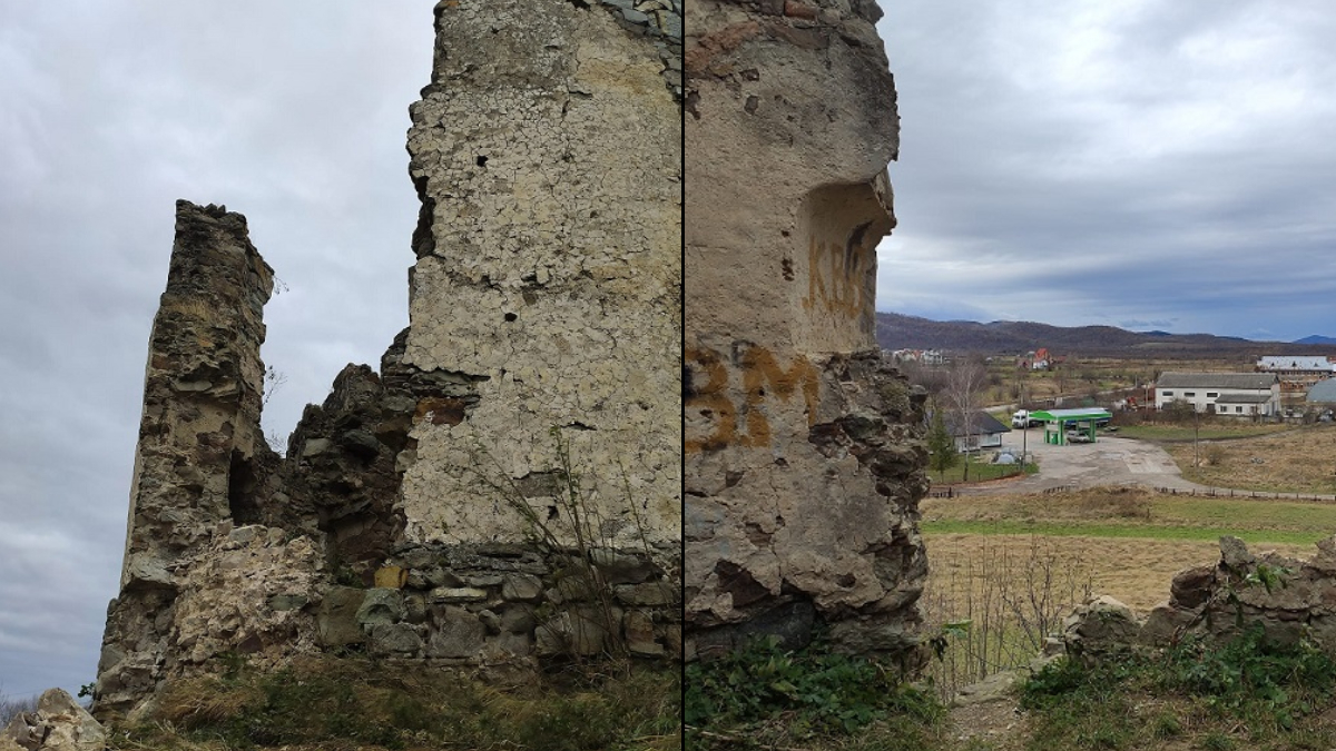 На Франківщині обвалилася частина Пнівського замку
