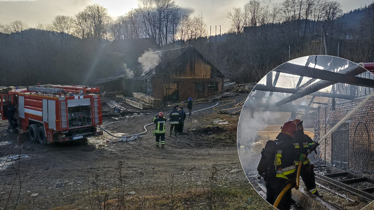 У Верховинському районі горіла пилорама - погасили рятувальники і добровольці