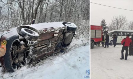 На Прикарпатті рятувальники надали допомогу по ліквідації наслідків ДТП та визволяли автобус з снігового полону