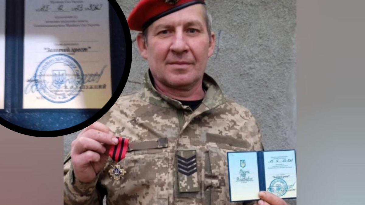 Боєць з Ямниці нагороджений "Золотим Хрестом" Головнокомандувача ЗСУ