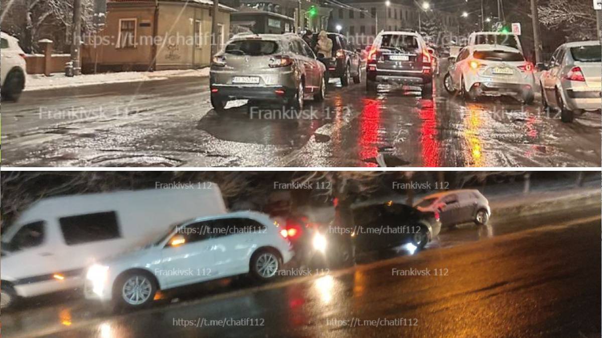 Дорожній апокаліпсис: через складні погодні умови на Прикарпатті сталась величезна кількість ДТП ФОТО