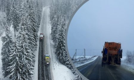 Снігова негода на Прикарпатті: працювало 55 снігоочисних машин
