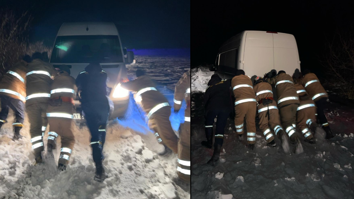 На Прикарпатті автівка з двома дітьми застрягла в снігу