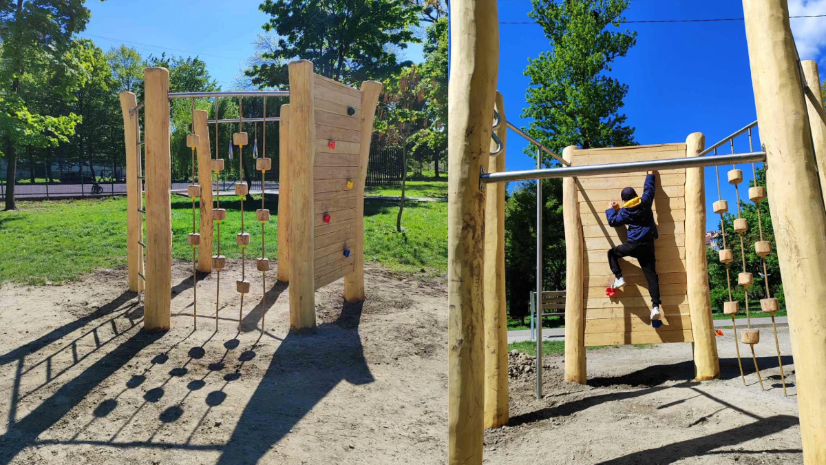 У Франківському парку оновили дитячий простір у еко-стилі
