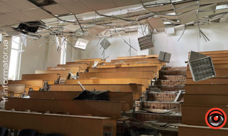 Пошкодження університету нафти і газу у Франківську після ворожого удару: фоторепортаж