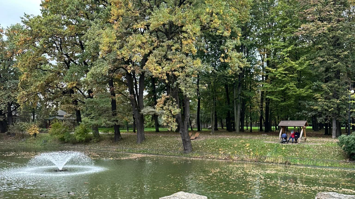 озеро в парку Шевченка, ІФ, жовтень  