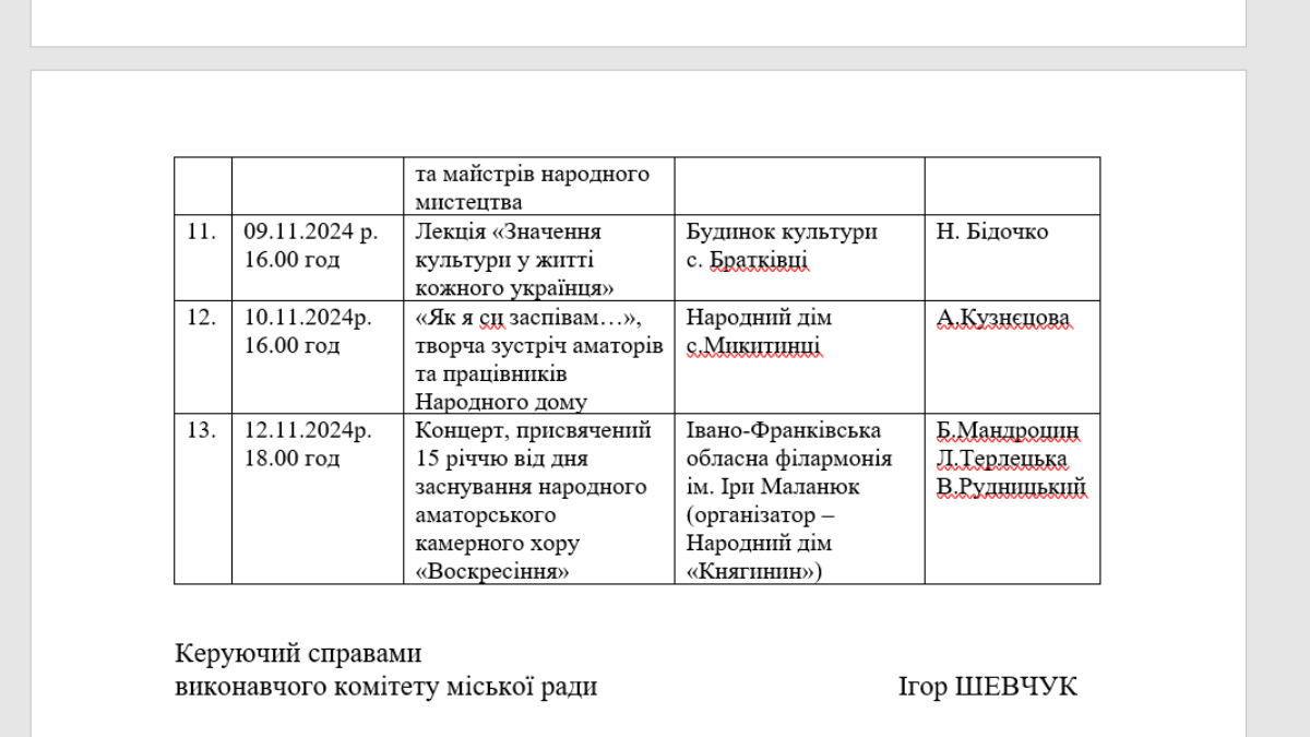 Рішення виконавчого комітету від 23 жовтня 2024 року