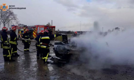 Пожежа автомобіля у Галичі