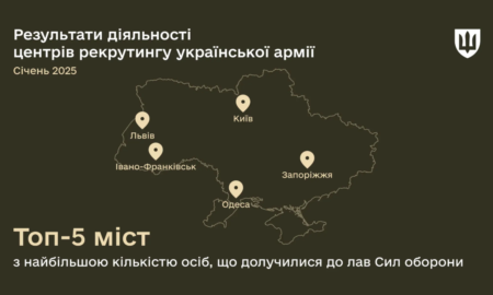 Найбільше громадян, яких вже прийнято на військову службу – у Києві, Львові, Запоріжжі, Одесі та Івано-Франківську