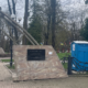 Днями біля центрального входу до Меморіального скверу в Івано-Франківську встановили біотуалет