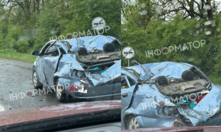 Понівечене авто на Рогатинщині