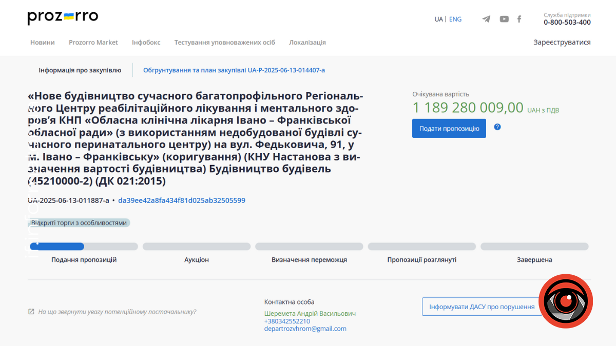 В Івано-Франківську на базі недобудованого перинатального центру планують звести Регіональний Центр реабілітаційного лікування та ментального здоров’я