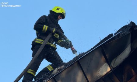 Ліквідація пожежі у Надвірній