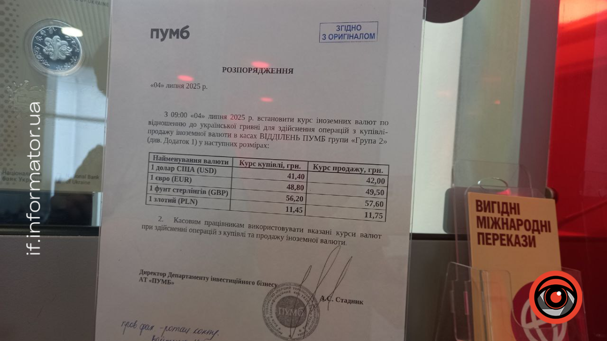 Курс валют в Івано-Франківську