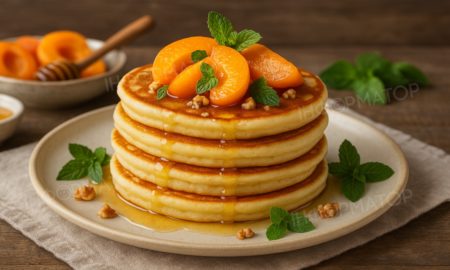 панкейки з абрикосами