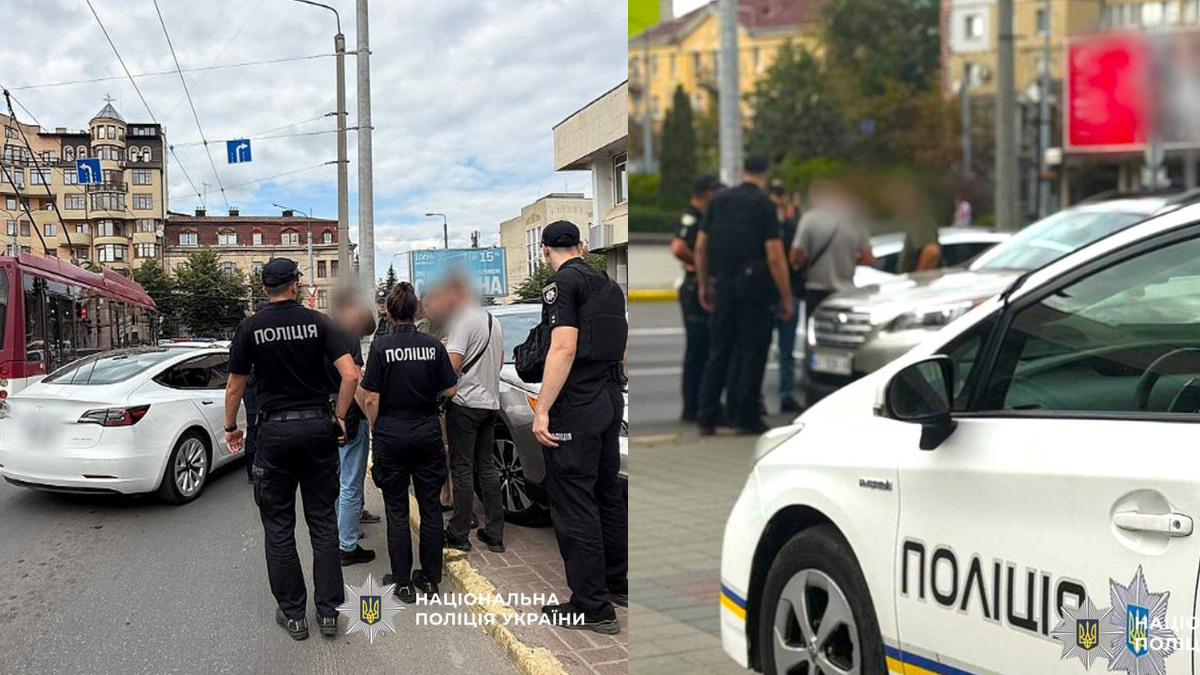 У Франківську молодик показував макет зброї з авто