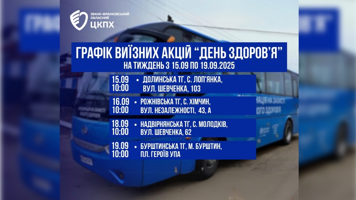 «Дні здоров'я» на Франківщині тривають: де і коли побувають медики наступного тижня