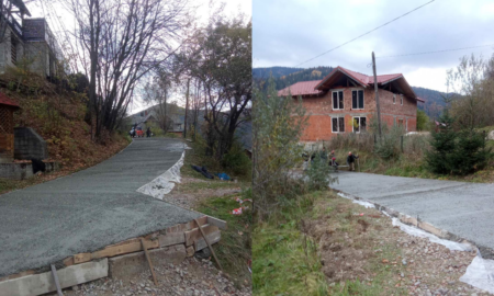 Минулого тижня протягом кількох днів на вулиці І. Франка у Татарові проводили бетонування ділянки дороги