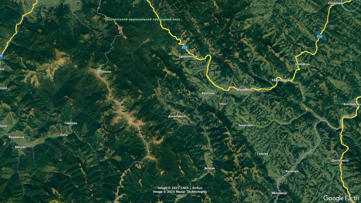 Скрін з сервісу Google Earth Pro. 2004 рік.