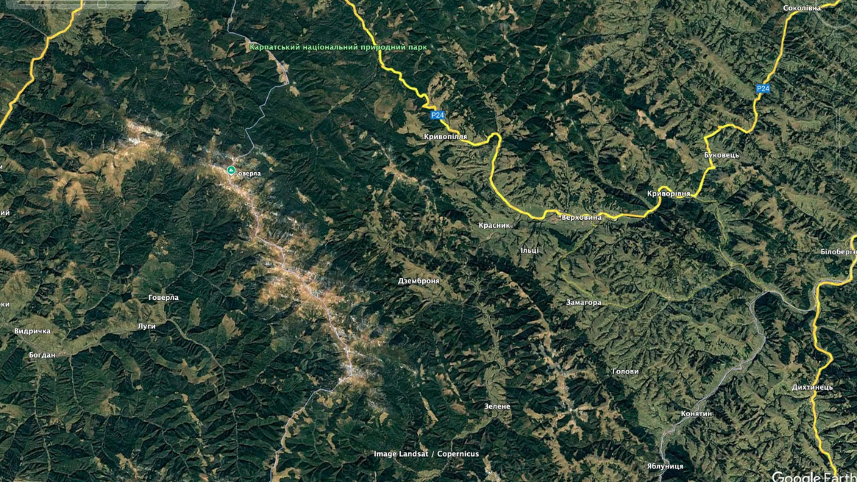 Скрін з сервісу Google Earth Pro. 2019 рік.