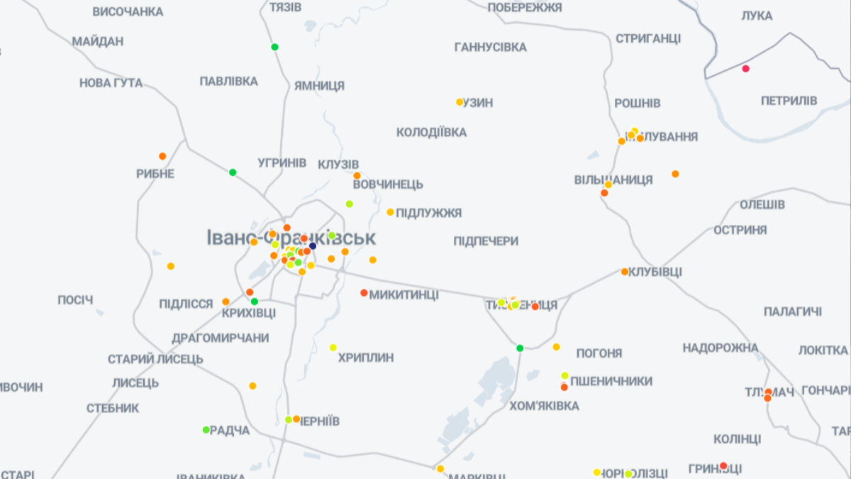 скриншот мапи безбар'єрності