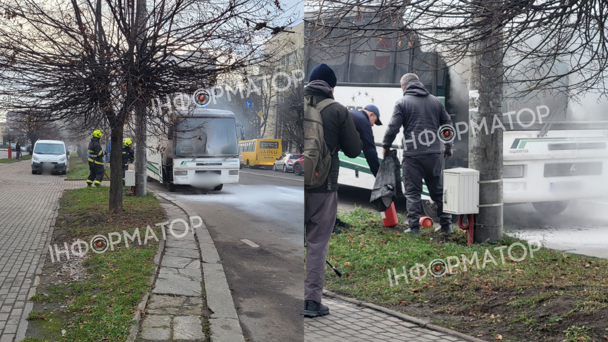 26 листопада на вулиці Незалежності в Івано-Франківську загорівся автобус