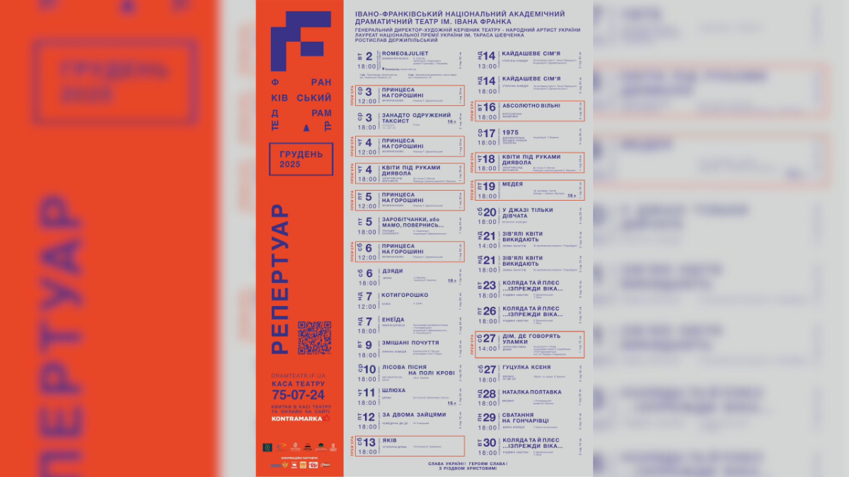 Афіша драмтеатр ІФ