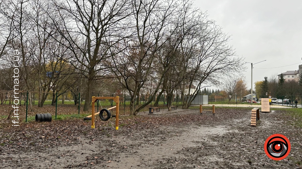 Майданчик для вигулу собак у парку на вул. Молодіжній станом на 12 листопада 2025 року