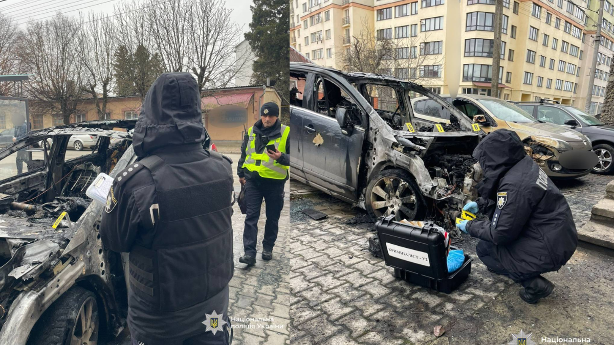 4 грудня в селі Микитинці загорівся автомобіль «Peugeot». Поліцейські встановлюють обставини займання транспортного засобу.