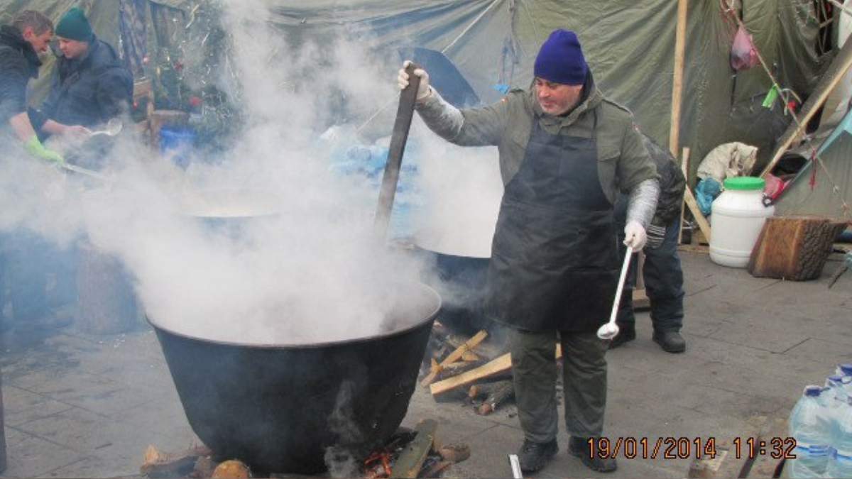 Роман Дорожівський на Майдані у Києві під час Революції Гідності