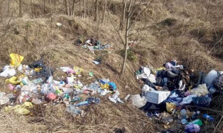 Поблизу залізничної колії у Бурштині виявили стихійне сміттєзвалище