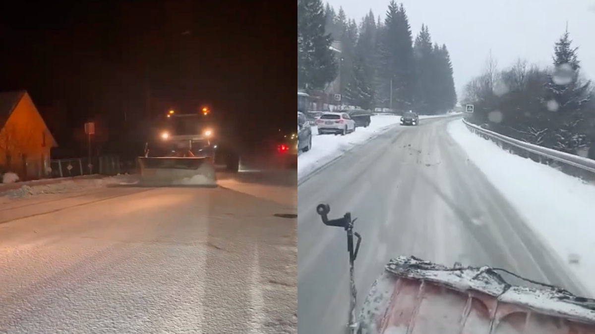 Вранці 28 грудня дороги Франківщини розчищали від снігу