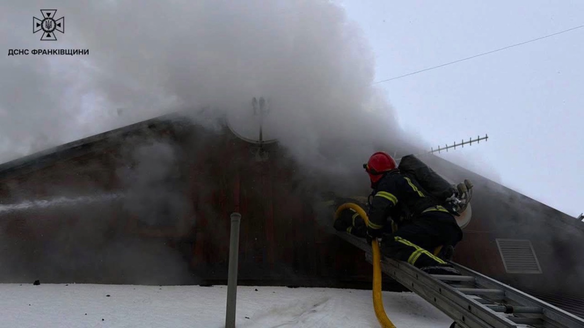 Ліквідація пожежі у селі Угринів 23 січня