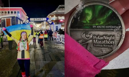 Франківка Ірина Кишакевич стала першою українкою, яка пробігла Polar Night Marathon у Норвегії
