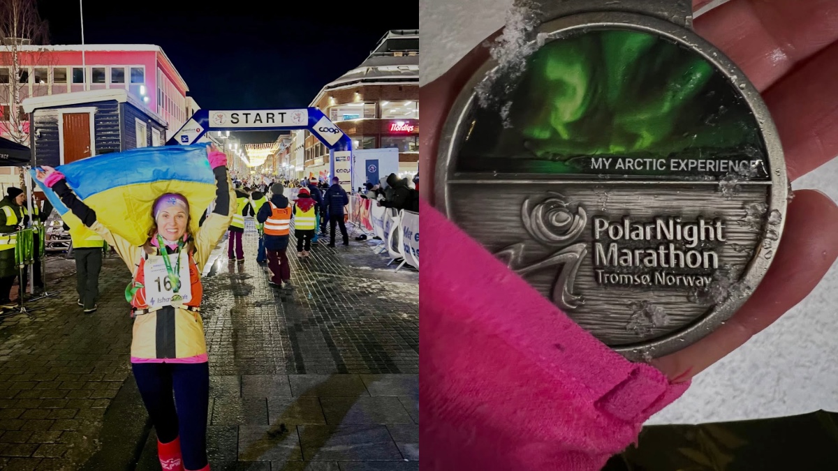 Франківка Ірина Кишакевич стала першою українкою, яка пробігла Polar Night Marathon у Норвегії