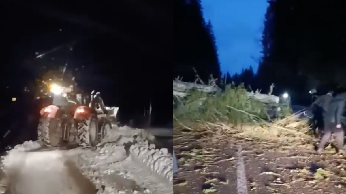 Дорожні робітники ліквідували наслідки негоди на дорогах Франківщини