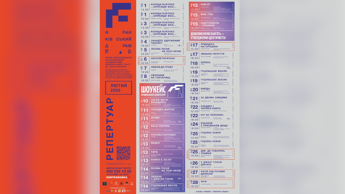 афіша лютий