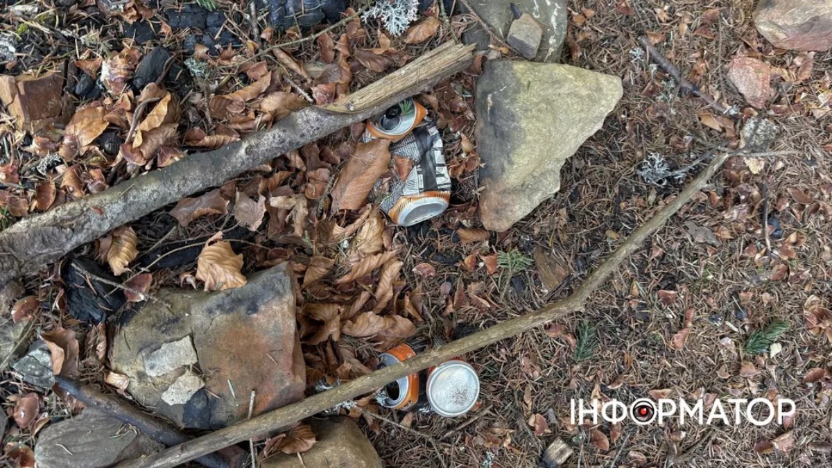 Побутові відходи у Карпатах. Березень 2026 року