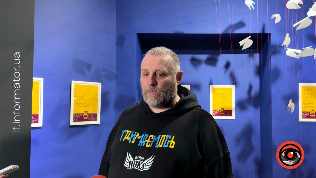 Нікіта Тітов на виставці «Великий Луг – козацький дух» в Івано-Франківському краєзнавчому музеї 17 березня 2026 року