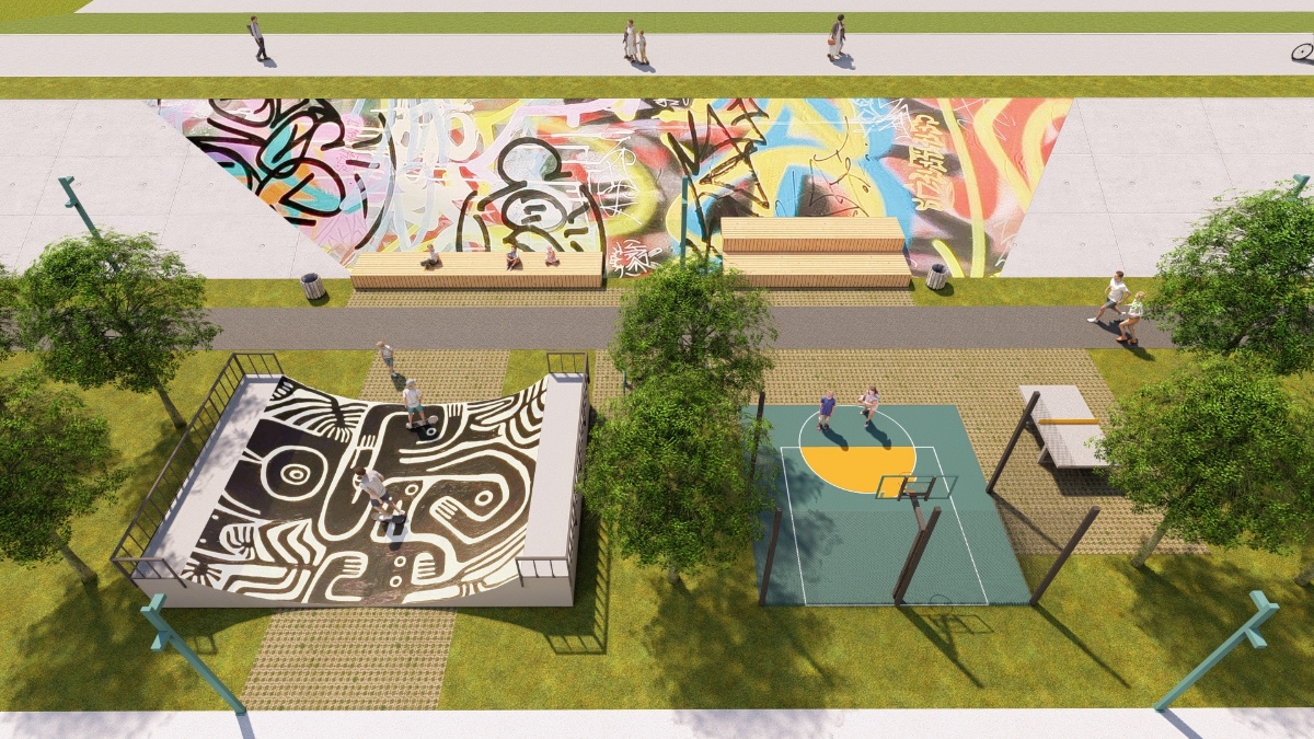 Ескіз Ірини Чолій для ділянки на Набережній в Івано-Франківську