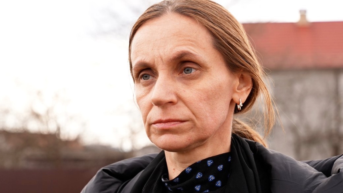 Рідна сестра загиблого Ірина Іваночко. Фото: Суспільне Івано-Франківськ