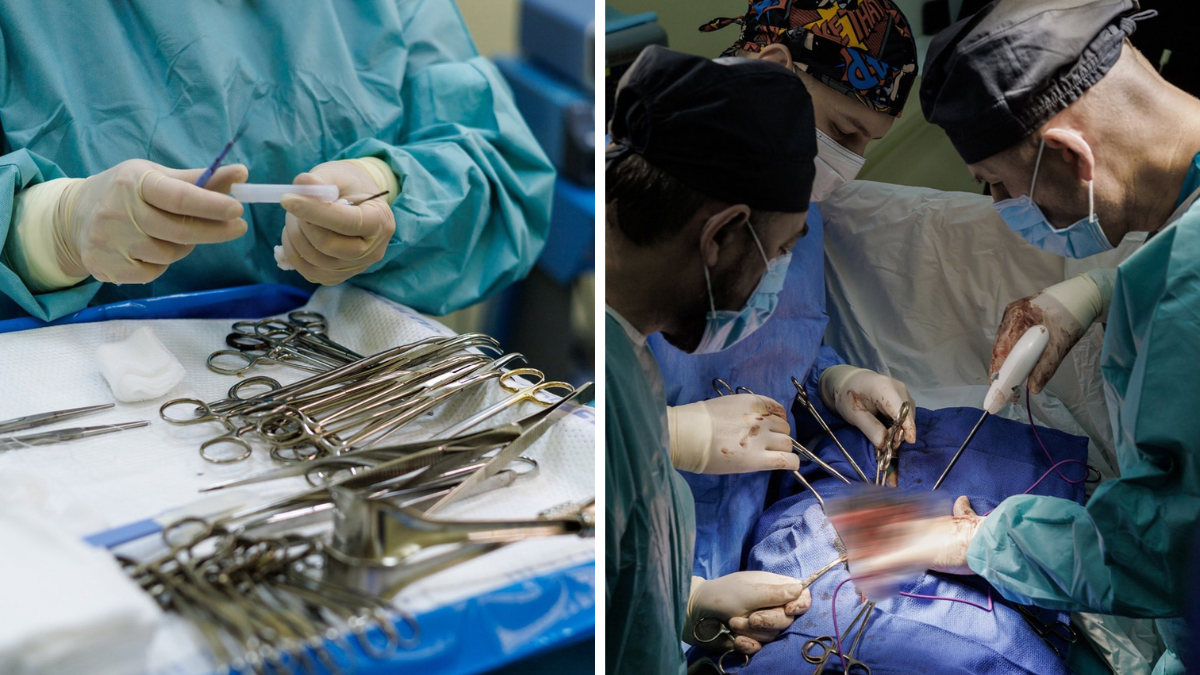 Операція, яку здійснюють 29-річному військовослужбовцю. Фото: Командування Медичних сил Збройних Сил України