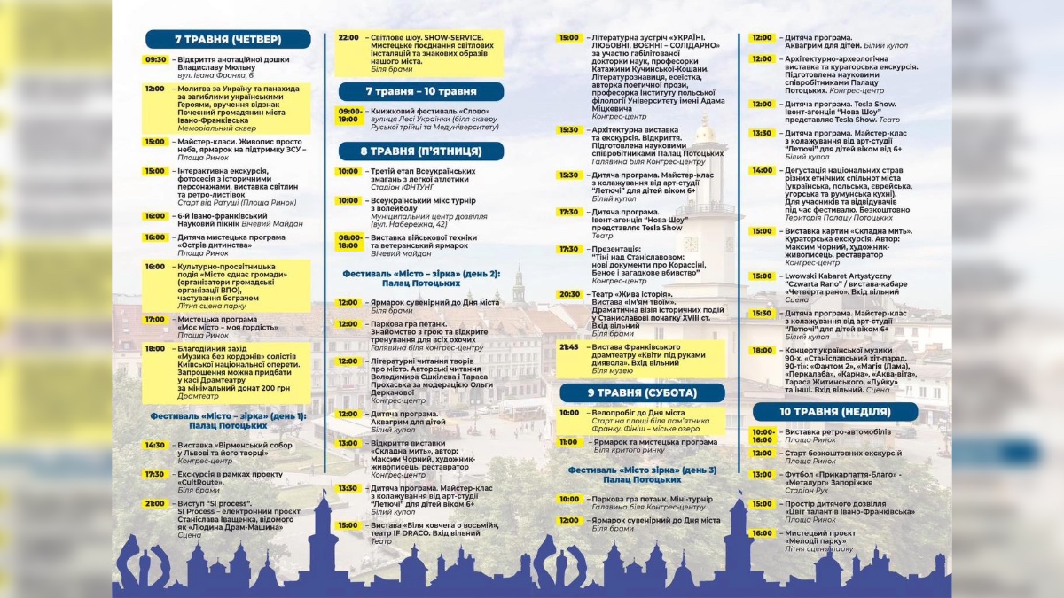День міста Івано-Франківська: програма