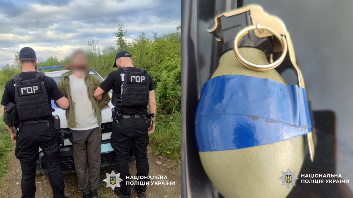На Прикарпатті у двох чоловіків вилучили, ймовірно, бойові гранати