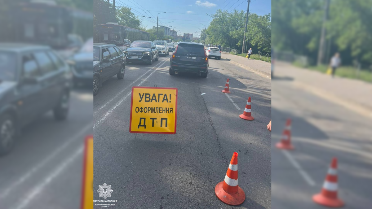 На Галицькій у Франківську сталася ДТП за участі трьох авто