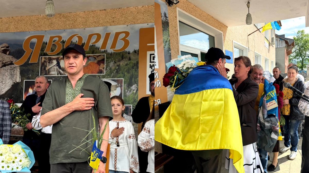 У Косівську громаду після реабілітації повернувся звільнений з полону боєць Іван Мицканюк