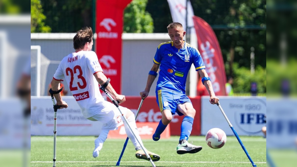 Володимир Романишин на міжнародному турнірі Amp Futbol Cup 2026 у Варшаві. Джерело фото: АМП «Бартка»