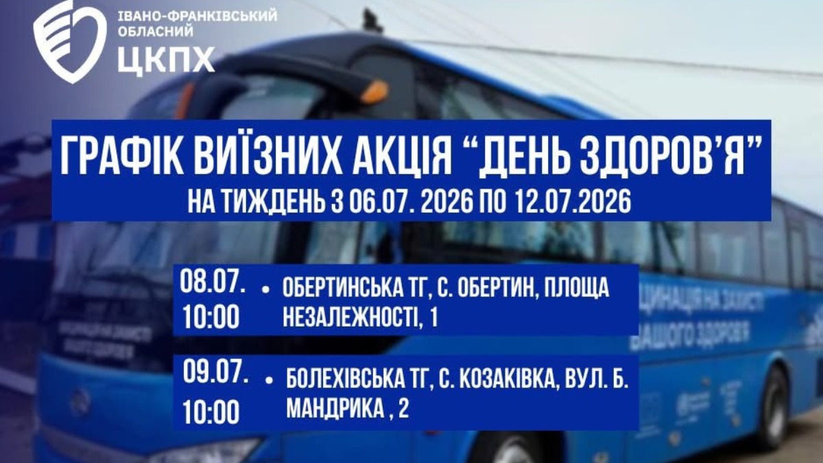 Акція «День здоровʼя» на Прикарпатті: графік